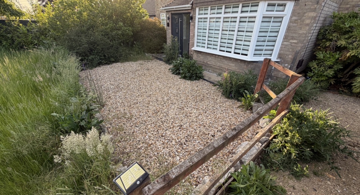 Before: Noble Grounds lawn mowing before and after in Wisbech
