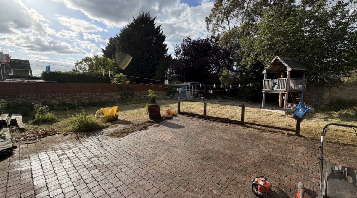 After: Noble Grounds lawn mowing before and after in Wisbech
