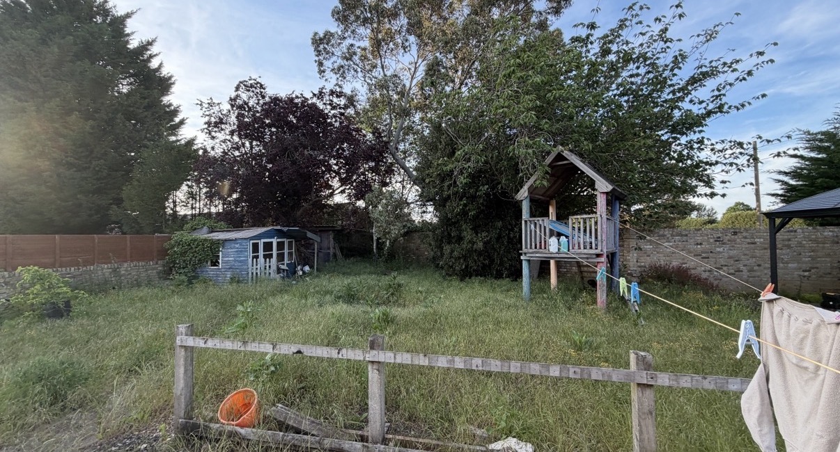 Before: Noble Grounds lawn mowing before and after in Wisbech