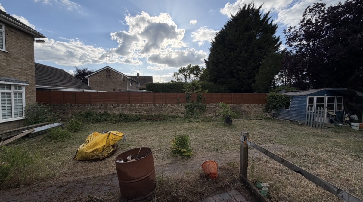 After: Noble Grounds lawn mowing before and after in Wisbech