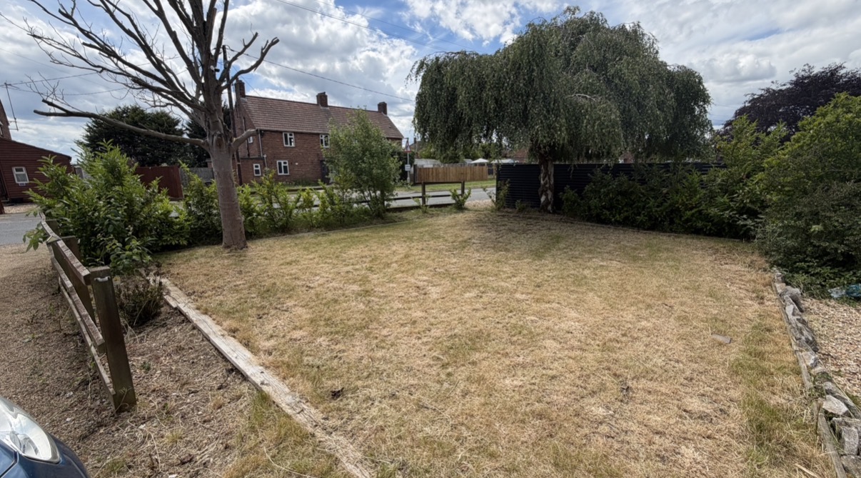 After: Noble Grounds lawn mowing before and after in Wisbech